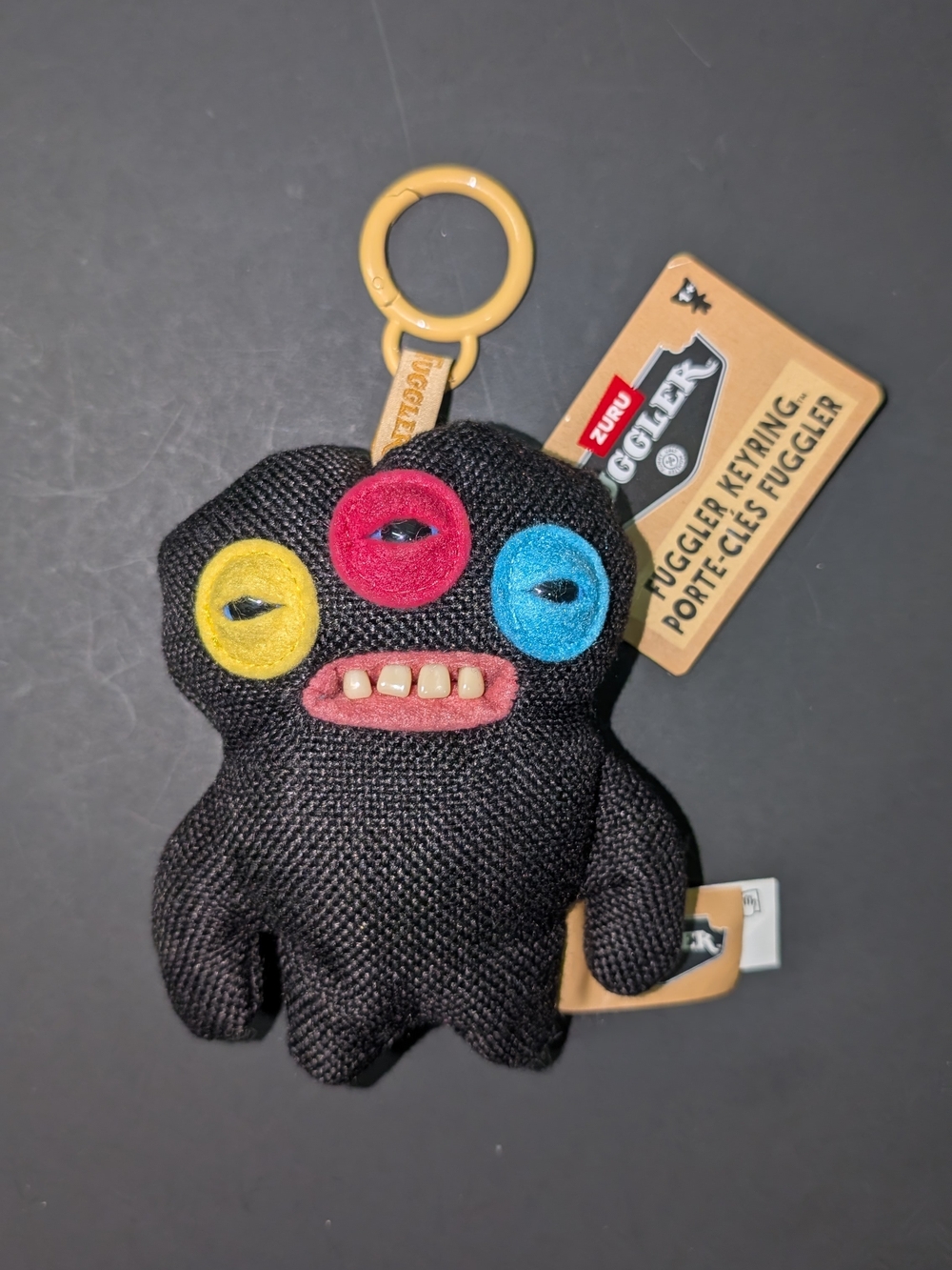 NEW Zuru Fuggler Series 6 Annoyed Alien Keyring Plush NWT Flawless Standard Blac